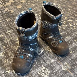 Keen 12 Kids Snow Boots - Gray and Blue